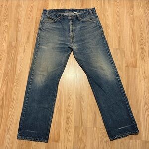 Levi’s 505 Vintage Orange Tab Blank 38x30 Straight Denim Blue Jeans - USA 1997